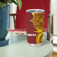 Personalised Tonga High School Tumbler Cup THS Tongan Ngatu Pattern - Polynesian Pride
