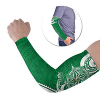 Personalised Liahona - Saineha High School Arm Sleeves Tongan Ngatu Pattern - Polynesian Pride