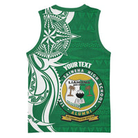 Personalised Liahona - Saineha High School Basketball Jersey Tongan Ngatu Pattern - Polynesian Pride