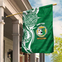 Personalised Liahona - Saineha High School Garden Flag Tongan Ngatu Pattern - Polynesian Pride