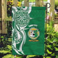 Personalised Liahona - Saineha High School Garden Flag Tongan Ngatu Pattern - Polynesian Pride