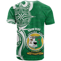 Personalised Liahona - Saineha High School T Shirt Tongan Ngatu Pattern - Polynesian Pride