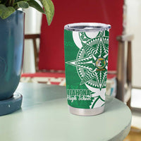 Personalised Liahona - Saineha High School Tumbler Cup Tongan Ngatu Pattern - Polynesian Pride
