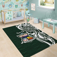 Personalised Tonga Takuilau College Area Rug Est 1975 Tongan Ngatu Pattern - Polynesian Pride