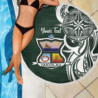 Personalised Tonga Takuilau College Beach Blanket Est 1975 Tongan Ngatu Pattern - Polynesian Pride