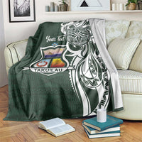 Personalised Tonga Takuilau College Blanket Est 1975 Tongan Ngatu Pattern - Polynesian Pride