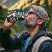 Personalised Tonga Takuilau College 4 in 1 Can Cooler Tumbler Est 1975 Tongan Ngatu Pattern - Polynesian Pride