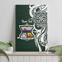 Personalised Tonga Takuilau College Canvas Wall Art Est 1975 Tongan Ngatu Pattern - Polynesian Pride
