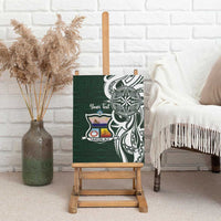 Personalised Tonga Takuilau College Canvas Wall Art Est 1975 Tongan Ngatu Pattern - Polynesian Pride