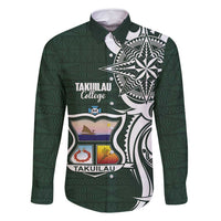 Personalised Tonga Takuilau College Family Matching Long Sleeve Bodycon Dress and Hawaiian Shirt Est 1975 Tongan Ngatu Pattern - Polynesian Pride