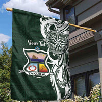 Personalised Tonga Takuilau College Garden Flag Est 1975 Tongan Ngatu Pattern - Polynesian Pride