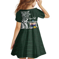 Personalised Tonga Takuilau College Kid Short Sleeve Dress Est 1975 Tongan Ngatu Pattern - Polynesian Pride
