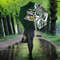 Personalised Tonga Takuilau College Umbrella Est 1975 Tongan Ngatu Pattern - Polynesian Pride