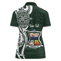 Personalised Tonga Takuilau College Women Polo Shirt Est 1975 Tongan Ngatu Pattern - Polynesian Pride