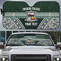 Personalised Tonga Takuilau College Auto Sun Shade 50th Anniversary Ngatu Kupesi - Polynesian Pride