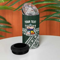 Personalised Tonga Takuilau College 4 in 1 Can Cooler Tumbler 50th Anniversary Ngatu Kupesi - Polynesian Pride