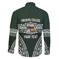 Personalised Tonga Takuilau College Family Matching Long Sleeve Bodycon Dress and Hawaiian Shirt 50th Anniversary Ngatu Kupesi - Polynesian Pride