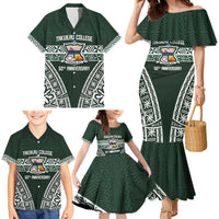 Personalised Tonga Takuilau College Family Matching Mermaid Dress and Hawaiian Shirt 50th Anniversary Ngatu Kupesi - Polynesian Pride
