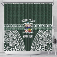 Personalised Tonga Takuilau College Shower Curtain 50th Anniversary Ngatu Kupesi - Polynesian Pride