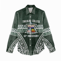 Personalised Tonga Takuilau College Women Casual Shirt 50th Anniversary Ngatu Kupesi - Polynesian Pride
