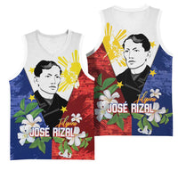 Philippines Rizal Day Basketball Jersey Filipino Sampaguita Grunge Style - Polynesian Pride
