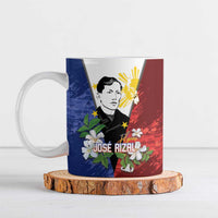 Philippines Rizal Day Ceramic Mug Filipino Sampaguita Grunge Style - Polynesian Pride