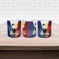 Philippines Rizal Day Ceramic Mug Filipino Sampaguita Grunge Style - Polynesian Pride
