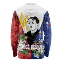 Philippines Rizal Day Long Sleeve Shirt Filipino Sampaguita Grunge Style - Polynesian Pride