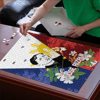 Philippines Rizal Day Puzzle Filipino Sampaguita Grunge Style - Polynesian Pride