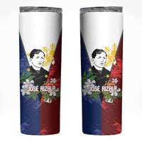 Philippines Rizal Day Skinny Tumbler Filipino Sampaguita Grunge Style - Polynesian Pride