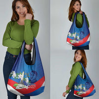 Philippines Rizal Day Grocery Bag Filipino Motto Stella Polynesian Pattern - Polynesian Pride
