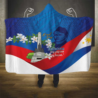 Philippines Rizal Day Hooded Blanket Filipino Motto Stella Polynesian Pattern - Polynesian Pride