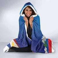 Philippines Rizal Day Hooded Blanket Filipino Motto Stella Polynesian Pattern - Polynesian Pride