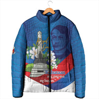 Philippines Rizal Day Padded Jacket Filipino Motto Stella Polynesian Pattern - Polynesian Pride