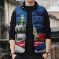 Philippines Rizal Day Sleeveless Puffer Jacket Filipino Motto Stella Polynesian Pattern - Polynesian Pride