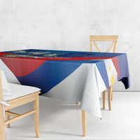 Philippines Rizal Day Tablecloth Filipino Motto Stella Polynesian Pattern - Polynesian Pride