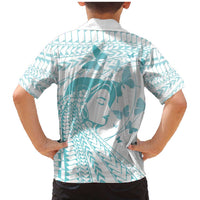 Polynesia Cervical Cancer Awareness Month Family Matching Mermaid Dress and Hawaiian Shirt Polynesian Women Faith Hope Love!