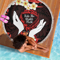 Polynesia AIDS Awareness Month Beach Blanket Take The Rights Path Polynesian Pattern