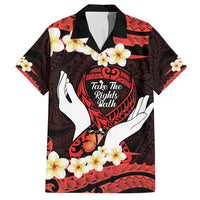 Polynesia AIDS Awareness Month Family Matching Puletasi and Hawaiian Shirt Take The Rights Path Polynesian Pattern