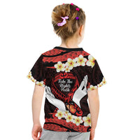 Polynesia AIDS Awareness Month Kid T Shirt Take The Rights Path Polynesian Pattern