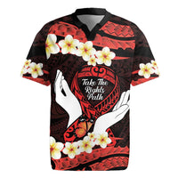 Polynesia AIDS Awareness Month Rugby Jersey Take The Rights Path Polynesian Pattern