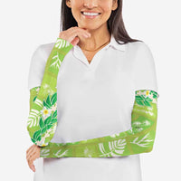 Aloha Hawaii Tuberose Lei Arm Sleeves Tropical Vibes Green Color - Polynesian Pride