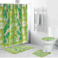 Aloha Hawaii Tuberose Lei Bathroom Set Tropical Vibes Green Color - Polynesian Pride
