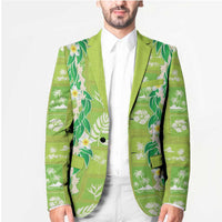 Aloha Hawaii Tuberose Lei Blazer Tropical Vibes Green Color - Polynesian Pride