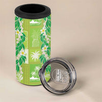 Aloha Hawaii Tuberose Lei 4 in 1 Can Cooler Tumbler Tropical Vibes Green Color - Polynesian Pride