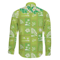 Aloha Hawaii Tuberose Lei Family Matching Mermaid Dress and Hawaiian Shirt Tropical Vibes Green Color LT14 - Polynesian Pride