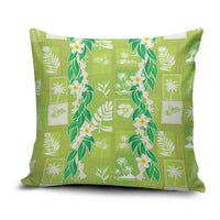 Aloha Hawaii Tuberose Lei Pillow Cover Tropical Vibes Green Color - Polynesian Pride