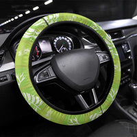 Aloha Hawaii Tuberose Lei Steering Wheel Cover Tropical Vibes Green Color - Polynesian Pride