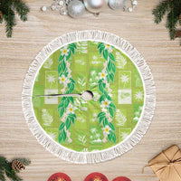 Aloha Hawaii Tuberose Lei Tree Skirt Tropical Vibes Green Color - Polynesian Pride