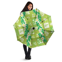 Aloha Hawaii Tuberose Lei Umbrella Tropical Vibes Green Color - Polynesian Pride